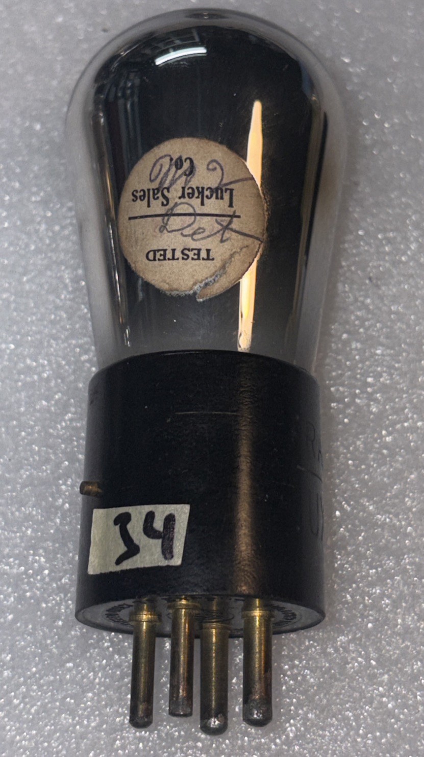 RCA UX201A 01a Globe Vacuum Tube TV7 Tested Strong