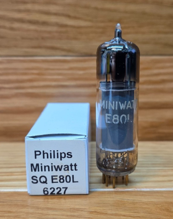 1 Philips Miniwatt E80L 6227 SQ Vacuum Tube Gold Pins Amplitrex Tested Qty Avail