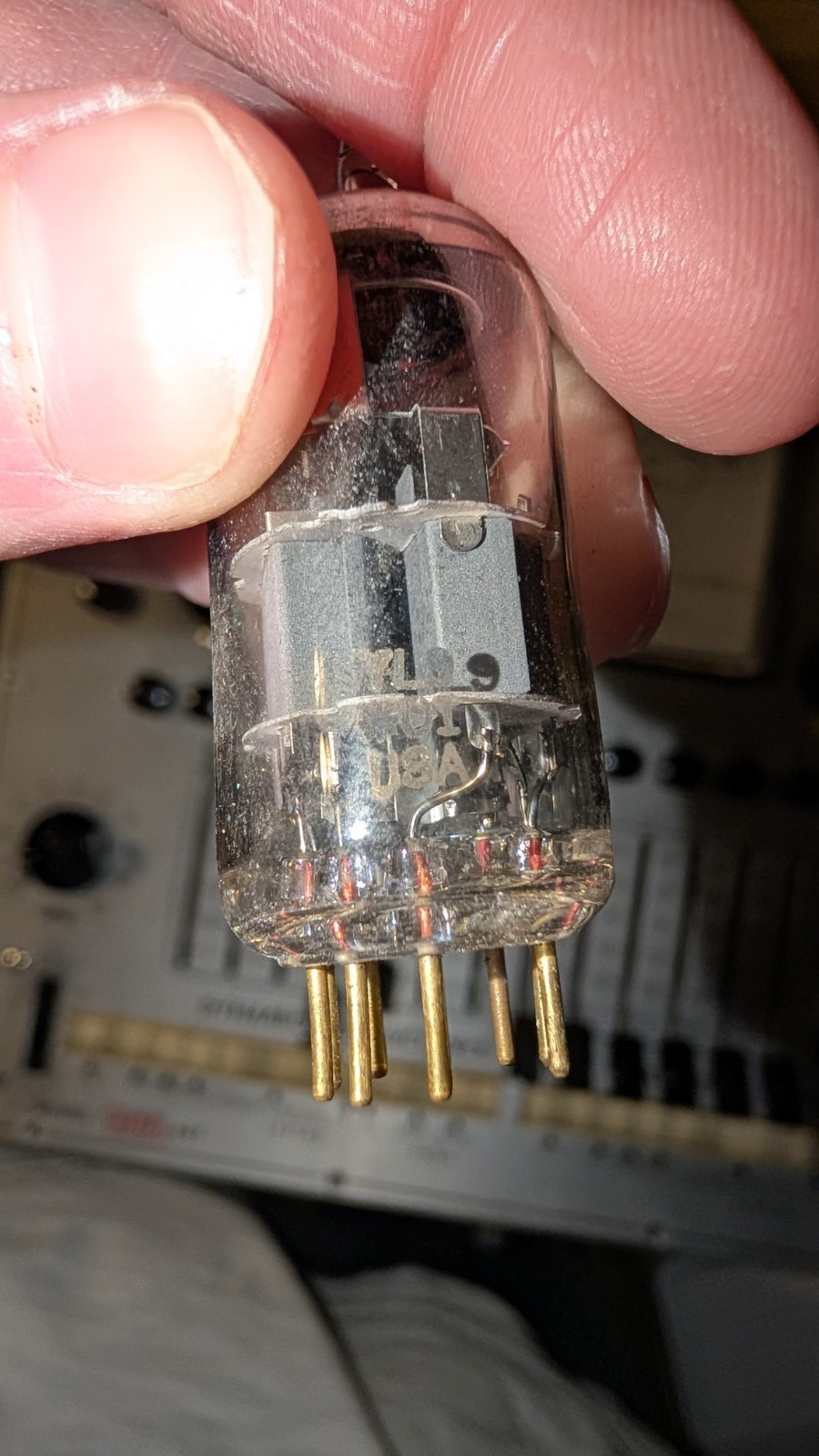 Amperex JAN 6922 Gold Pin Vacuum Tube USA Military Spec Tested 126/128 Balanced