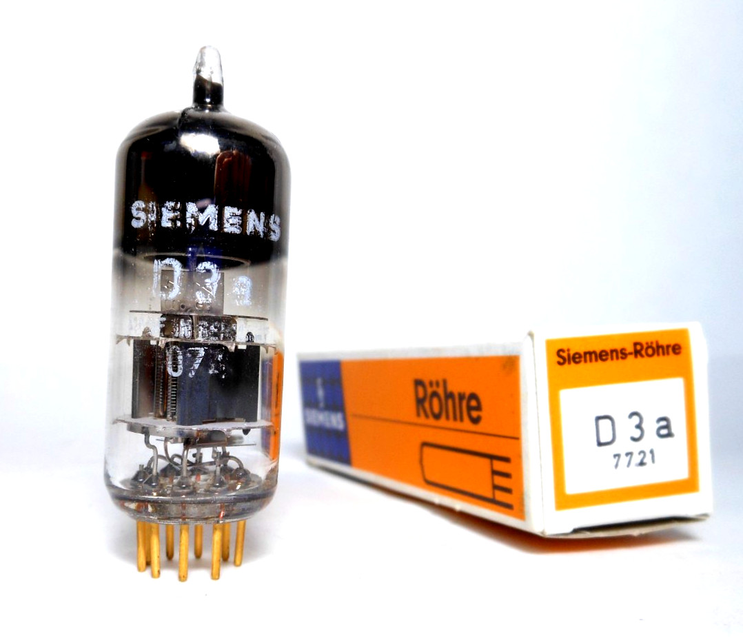 Siemens D3a 7721 Gold Pin Low Noise Driver Preamp Phono Tube Valve NOS NIB