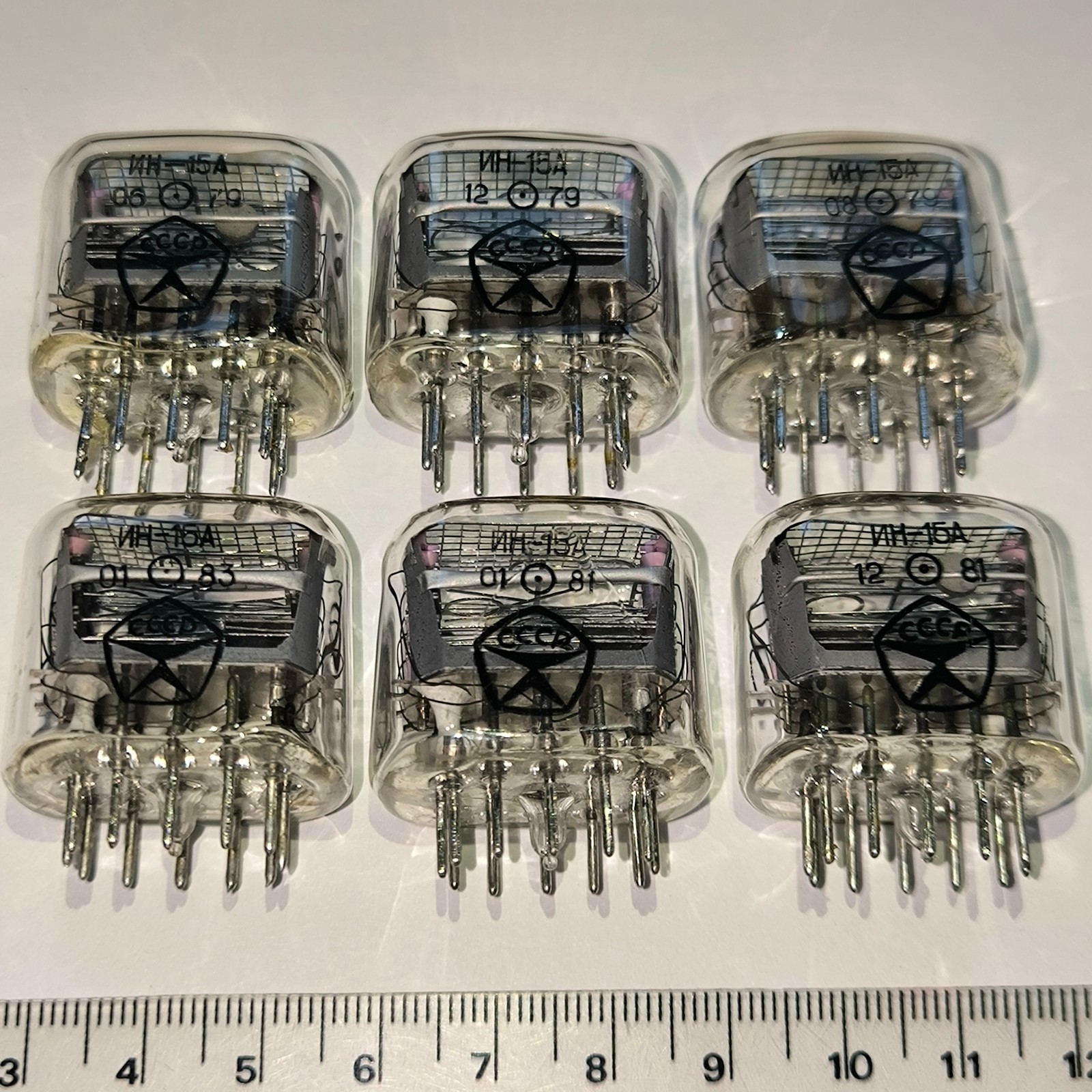 6 pcs. IN-15 IN-15A indicator lamps, vintage SYMBOL ,quality stamp.Tested!