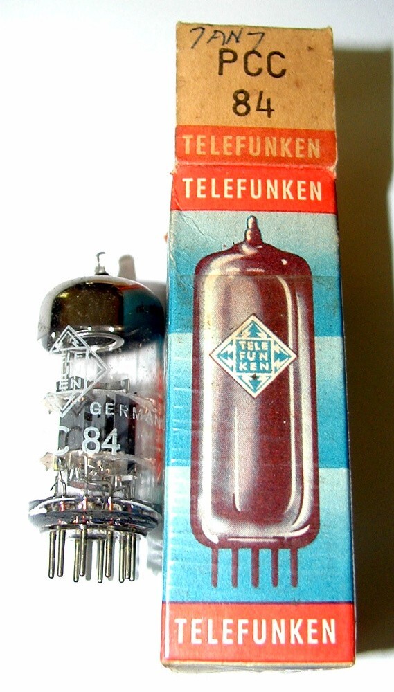 PCC84 7AN7 RARE Telefunken GERMAN Double Triode Tube Tubes NOS