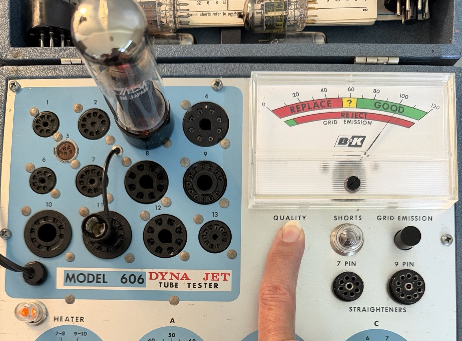 Matched Current Pair Matsushita EL34/6CA7 Tubes One Labeled Sylvania Test Strong