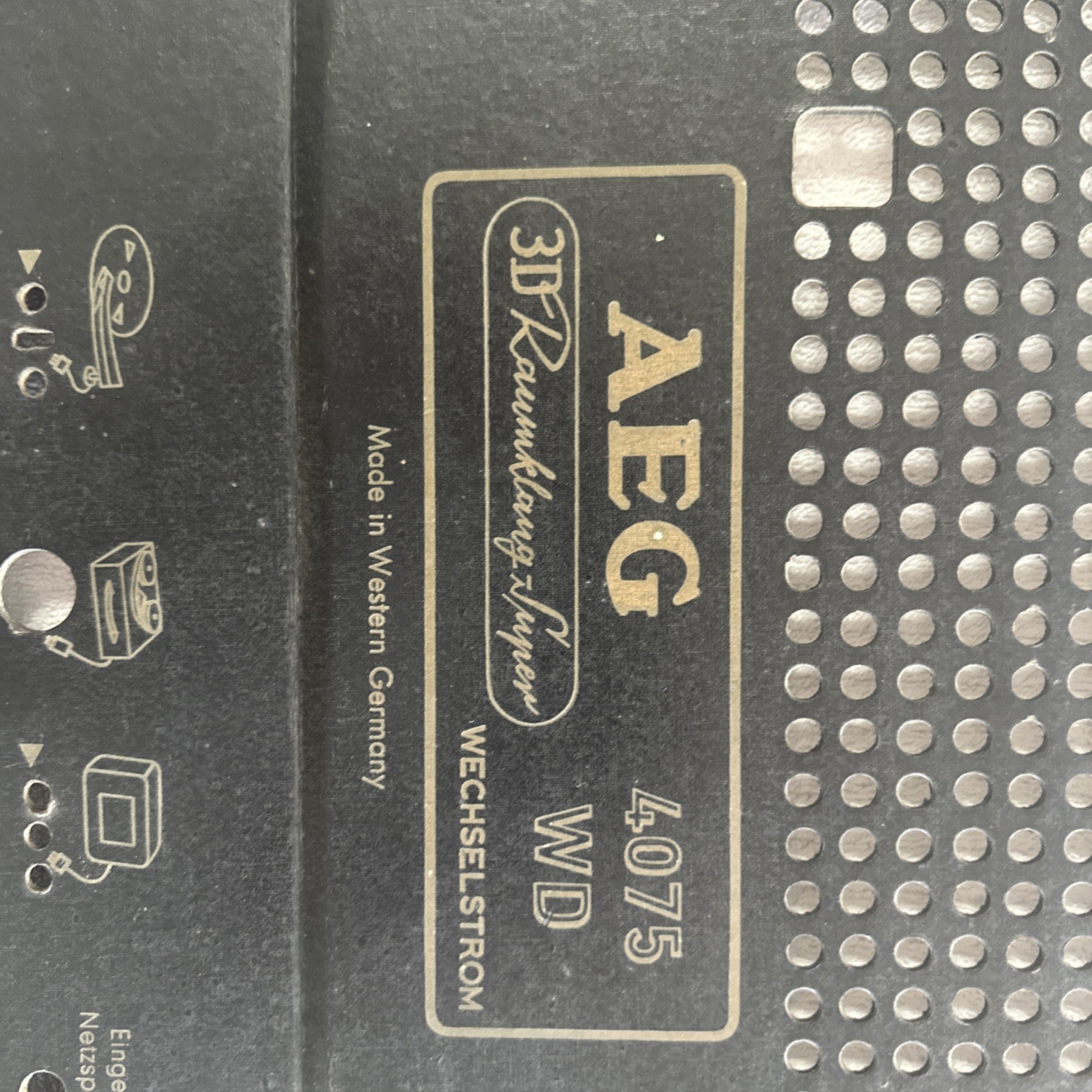 Radio Chassis Back Panel German Vintage Tube Radio, AEG – 4075 WD 1957-1958