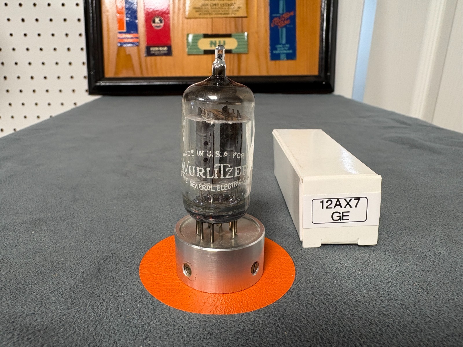Wurlitzer Brand GE Made 12AX7 Tube – 1962 – NOS NIB – Amplitrex Tested