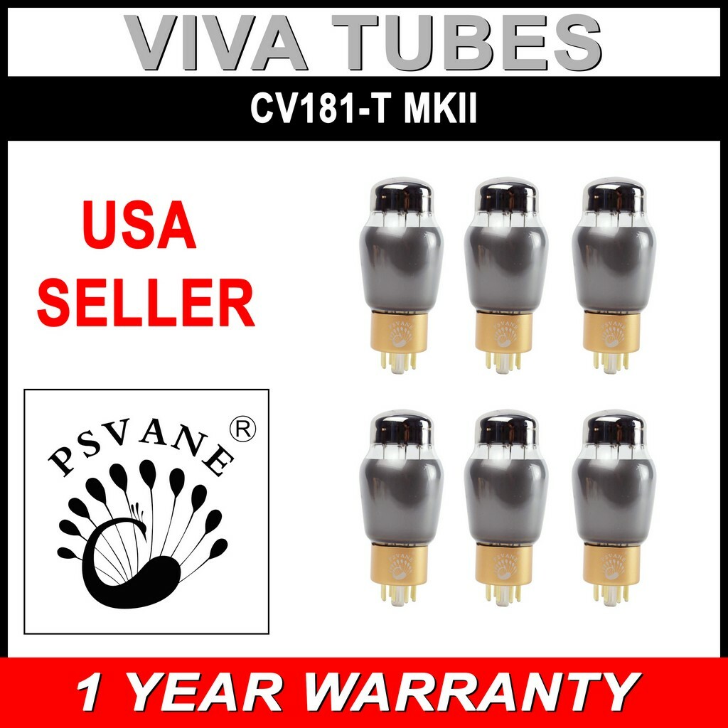 New Gain Matched Sextet 6 pcs Psvane CV181-T MKII MK II Vacuum Tubes USA Seller