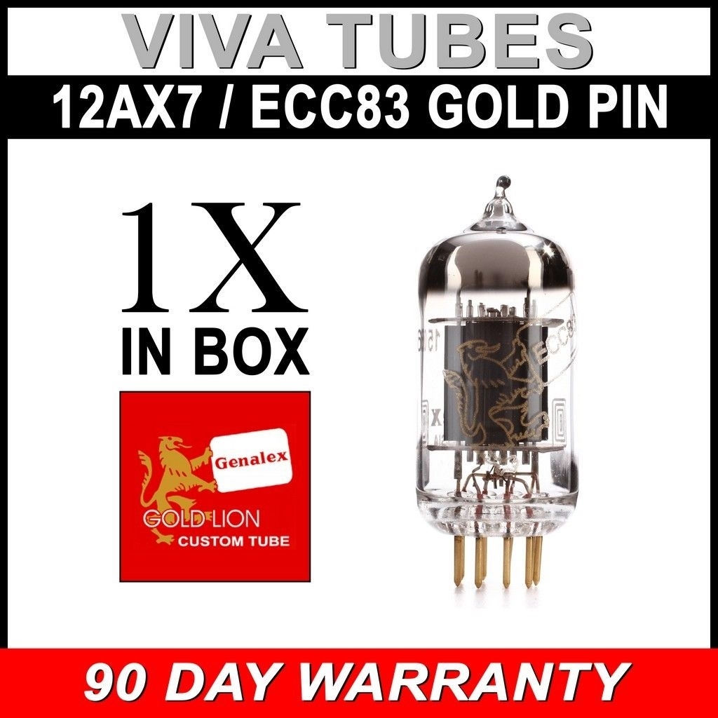 New Reissue Genalex Gold Lion 12AX7 / ECC83 / B759 GOLD PINS Vacuum Tube FREE SH