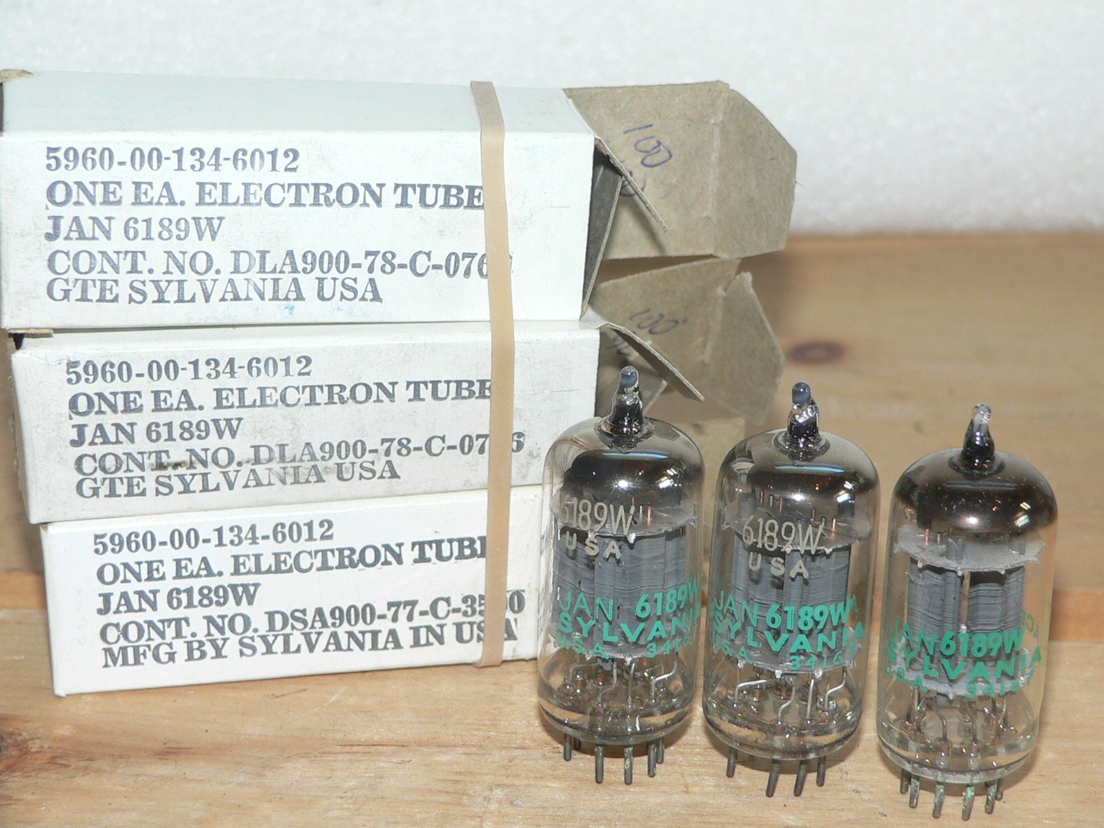 3 NIB Sylvania 6189W Tubes (USA JAN)