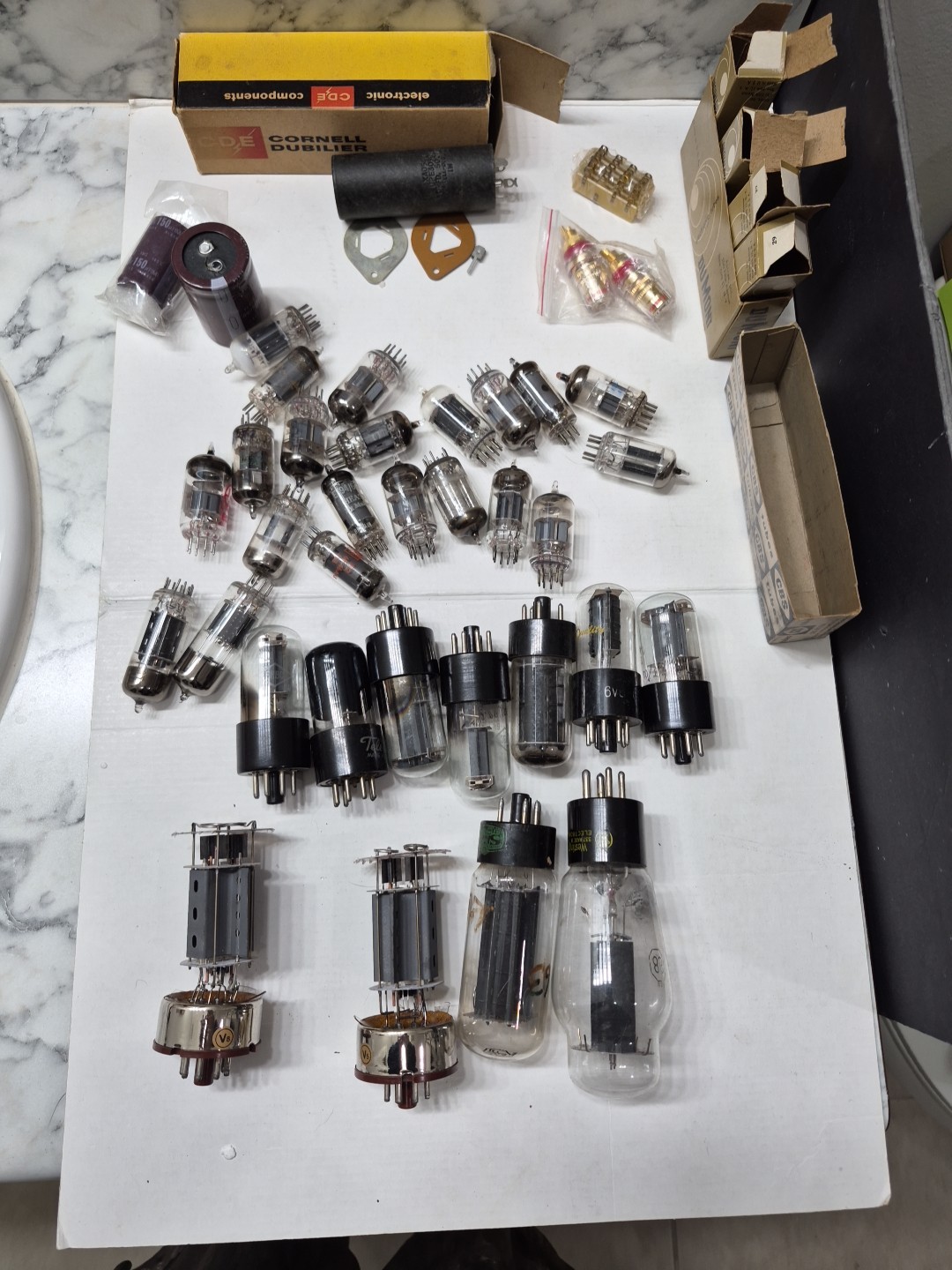 Electronic Vacuum Tube Untested Lot Of 30 Plus, PARTS only Untested Plus Extras