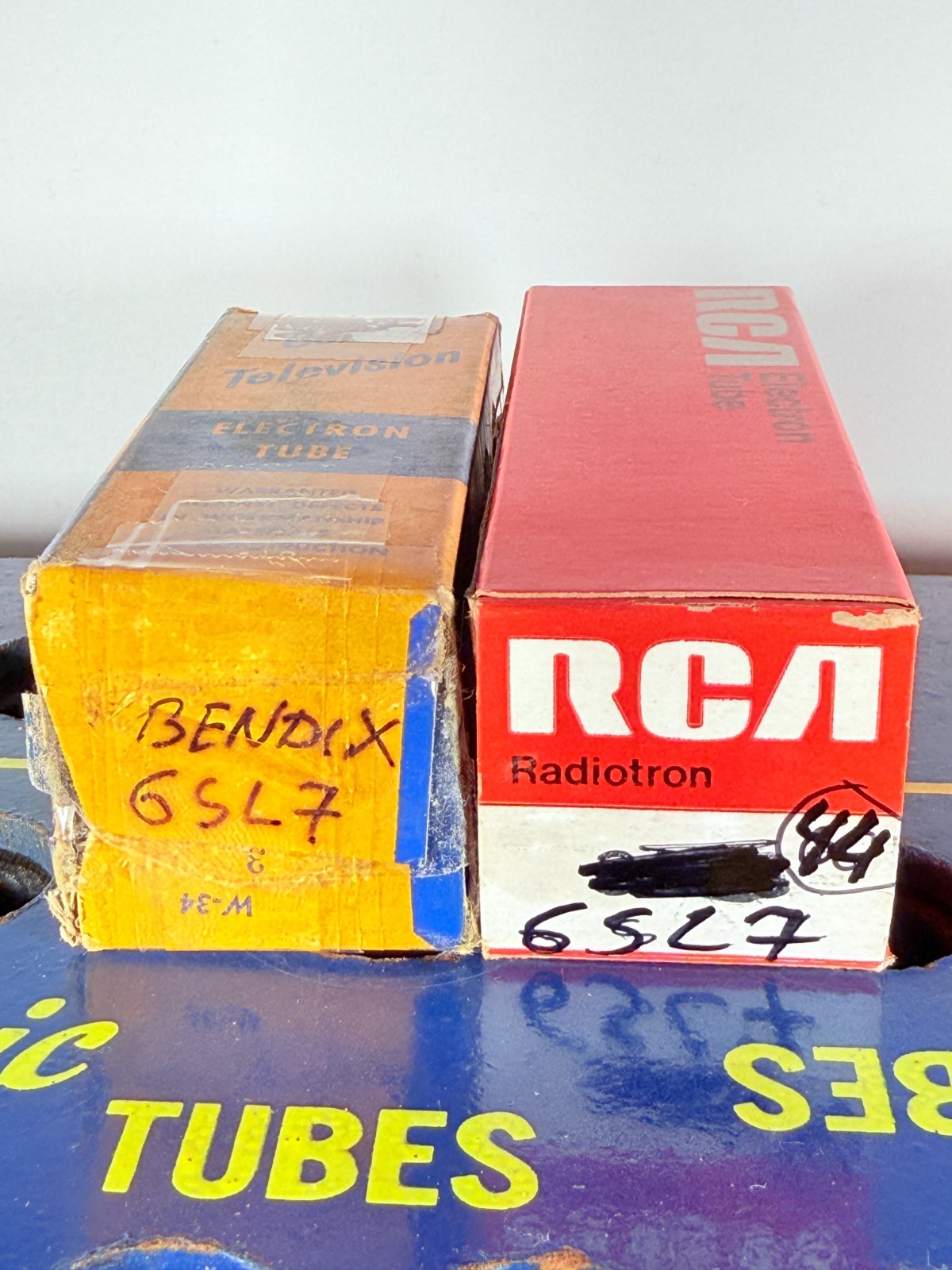 Matched Pair RCA 6SL7GT Smoked Glass NOS One Label Bendix Tested Like NOS Tube