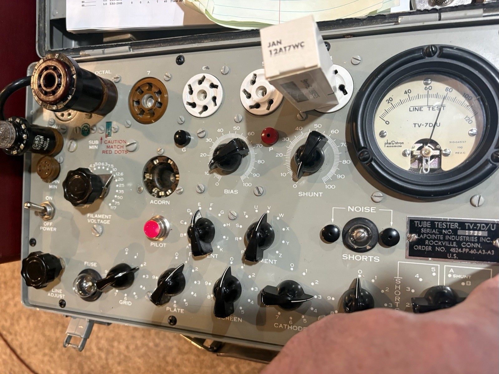 1988 Phillips ECG 12AT7 WC ECC81 Grey Plate Halo Get Tube TV7&Maxi Test NOS NIB