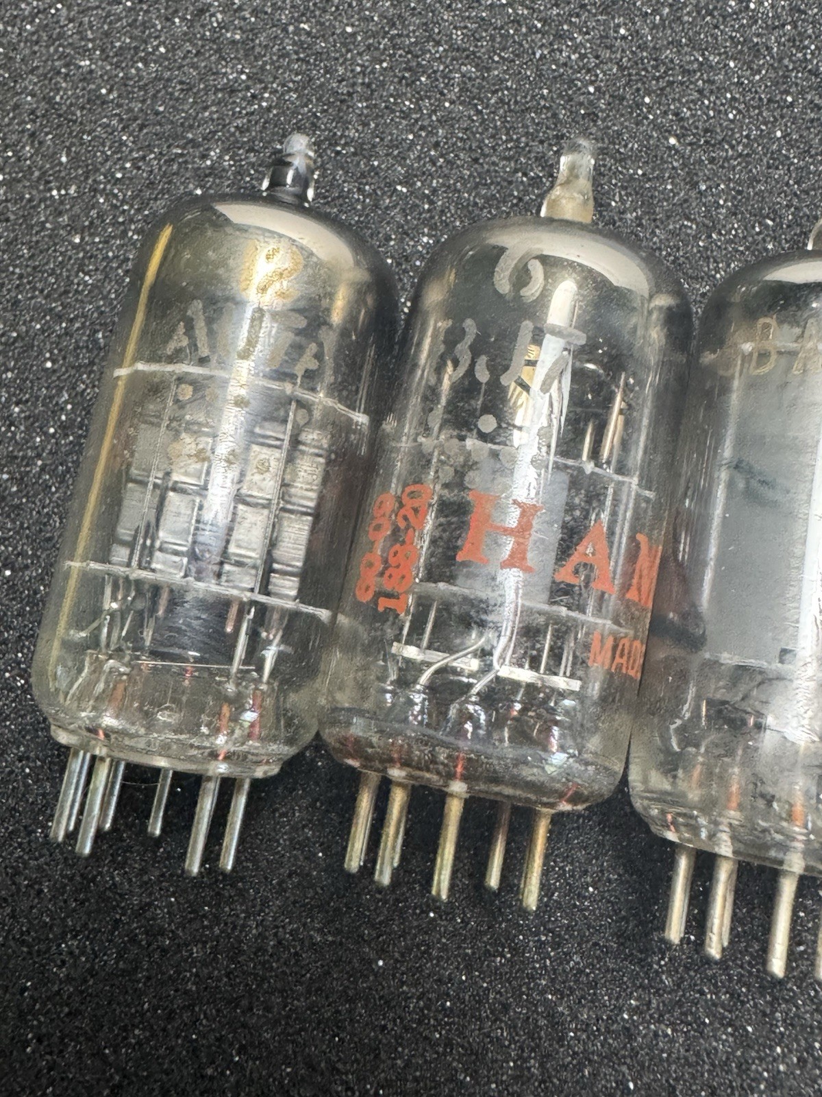 ⚡ Vintage Hammond Tube Lot (5) 12AU7A 6BJ7 2x6BA6 6C4-Tested⚡