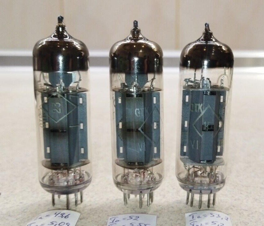 6P14P-EV REFLECTOR 197x year x3 ( EL84 6П14П ) Vacuum Pentode tubes. Used Tested