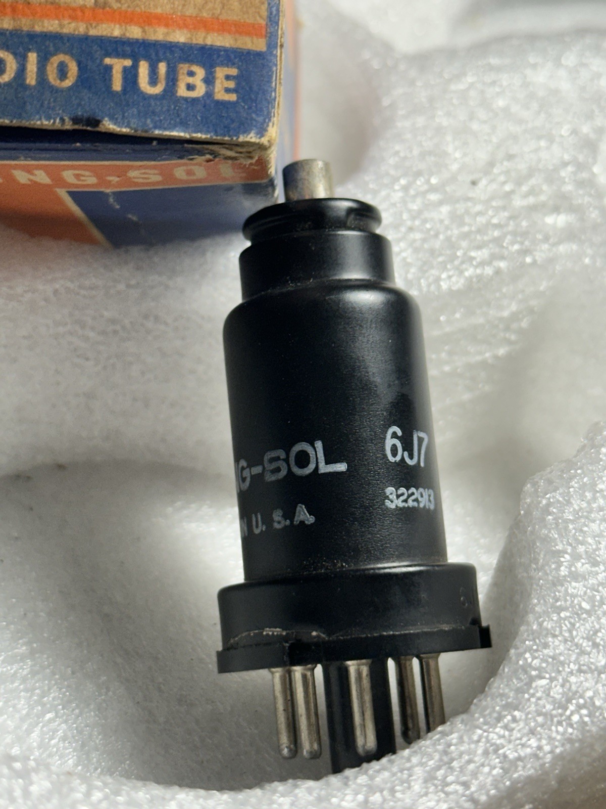 Tung-Sol 6J7/Z63 Universal RF Pentode Detector Audio Output Audio Vacuum Tube