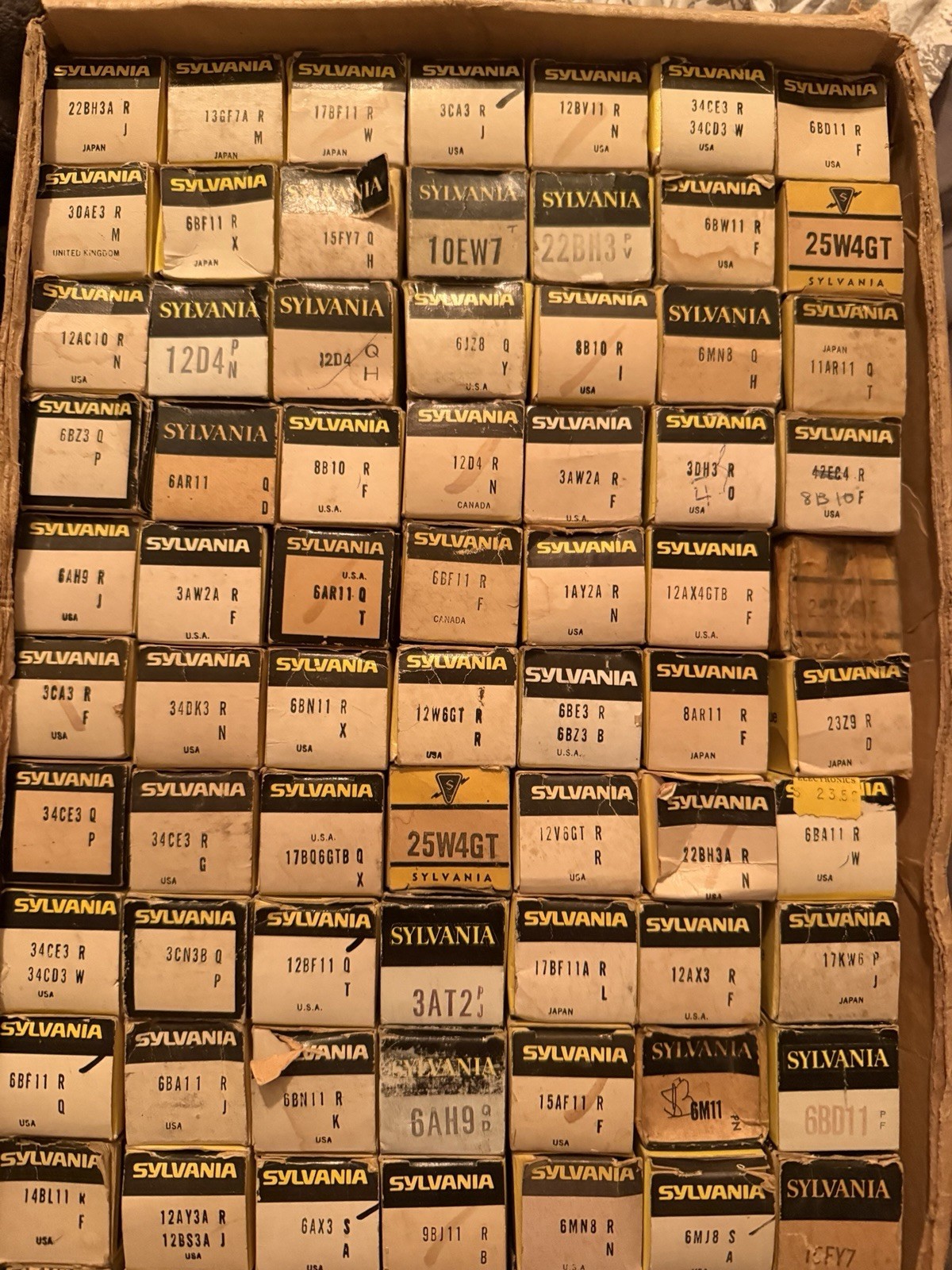 Sylvania Vacuum Tubes 100+ In Lot Untested Steam Punk Valves WYSIWYG