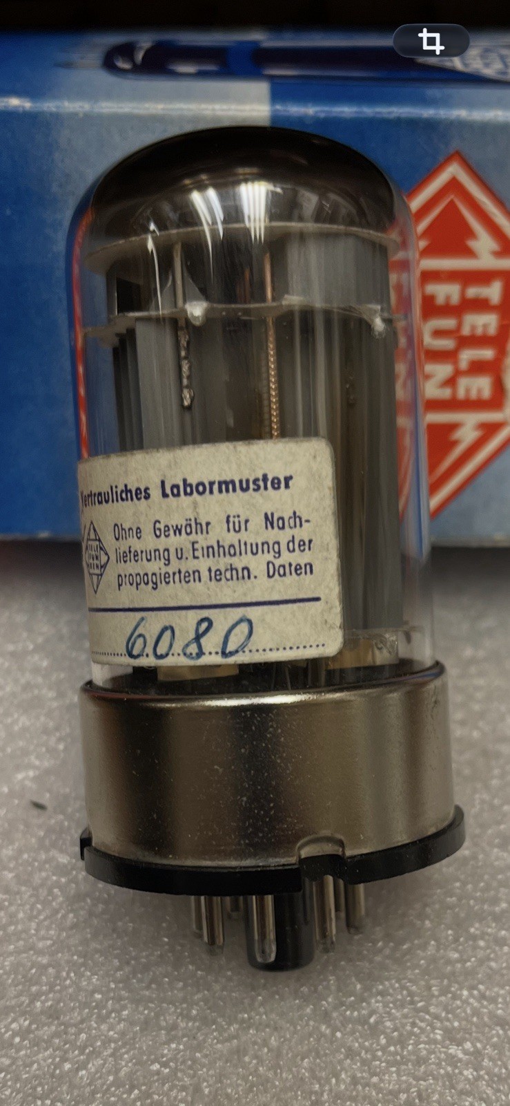 NOS PERFECT TELEFUNEKN 6080 / 6080WB 421A = 6AS7G COPPER POSTS WEST GERMANY 1960