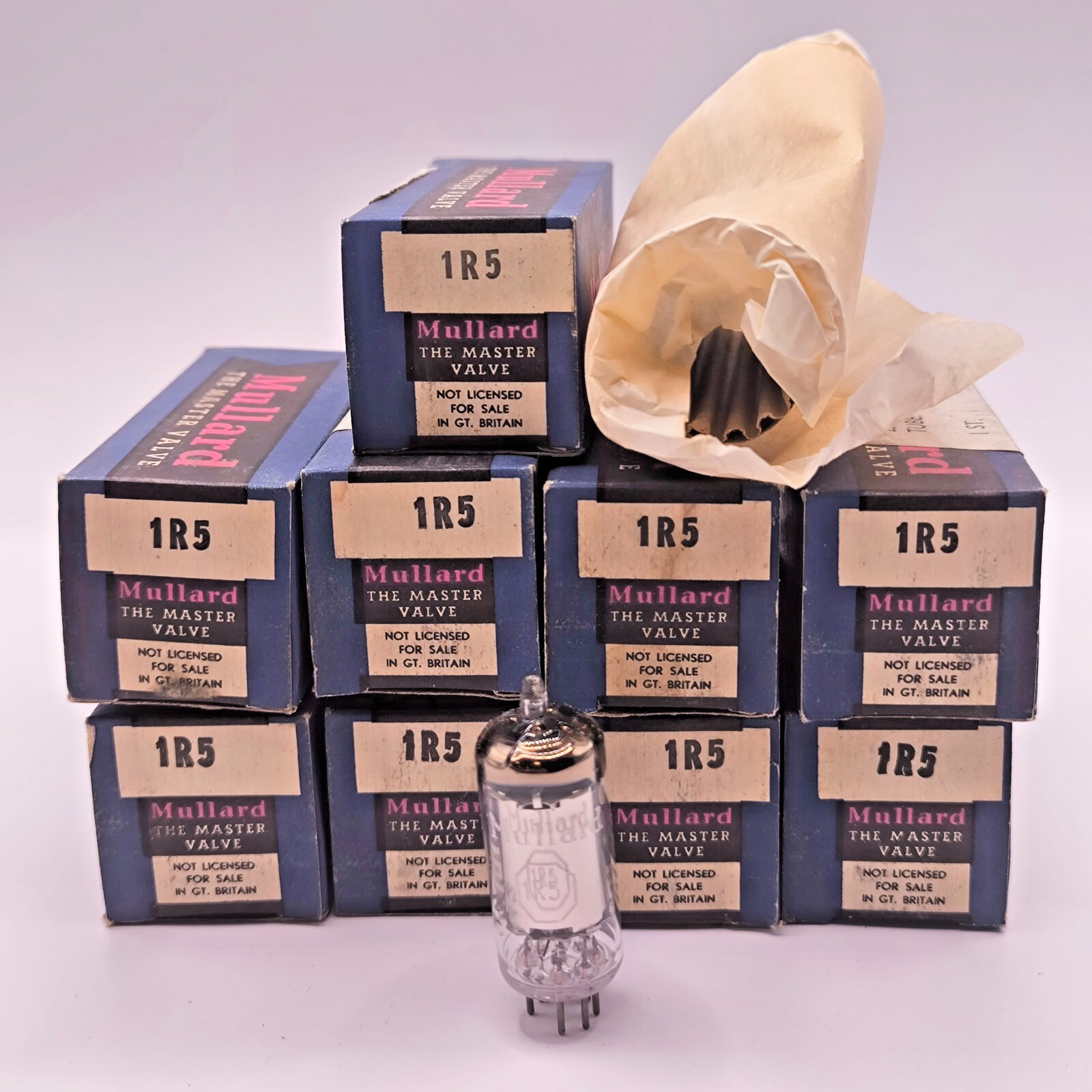 Mullard 1R5 1C1 CV782 DK91 X17 heptode, Brussels factory, NOS NIB, never used