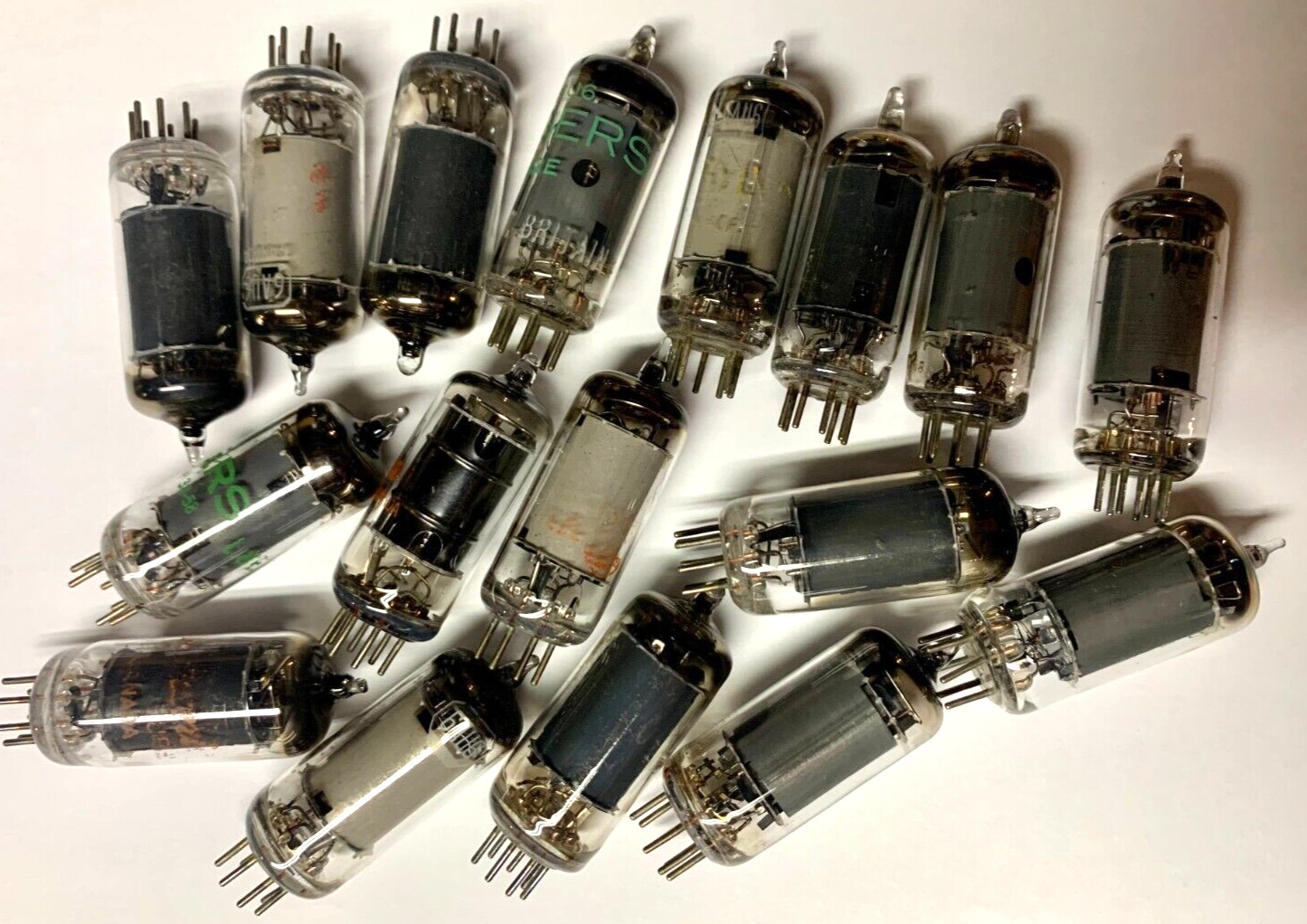 Type 6AU6 Sharp Cutoff Pentode Vacuum Tubes-Used-Tested Good Various Brands