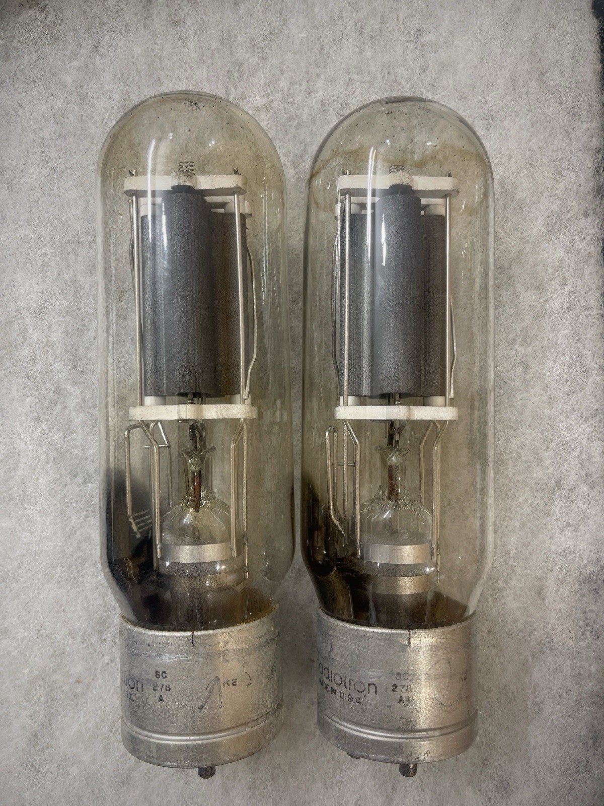 RCA 211 VT-4-C Nos Tested Military Stock April 1943 Tightly Matched Pair Rare