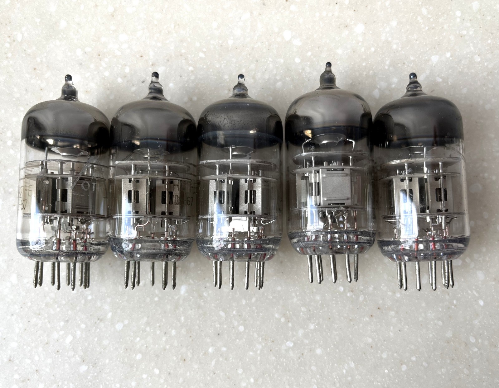 11x 6N2P-E ~ 12AX7 ECC83 Double Triode Tube SILVER ANODE USSR 1960s NEW Sl.Used