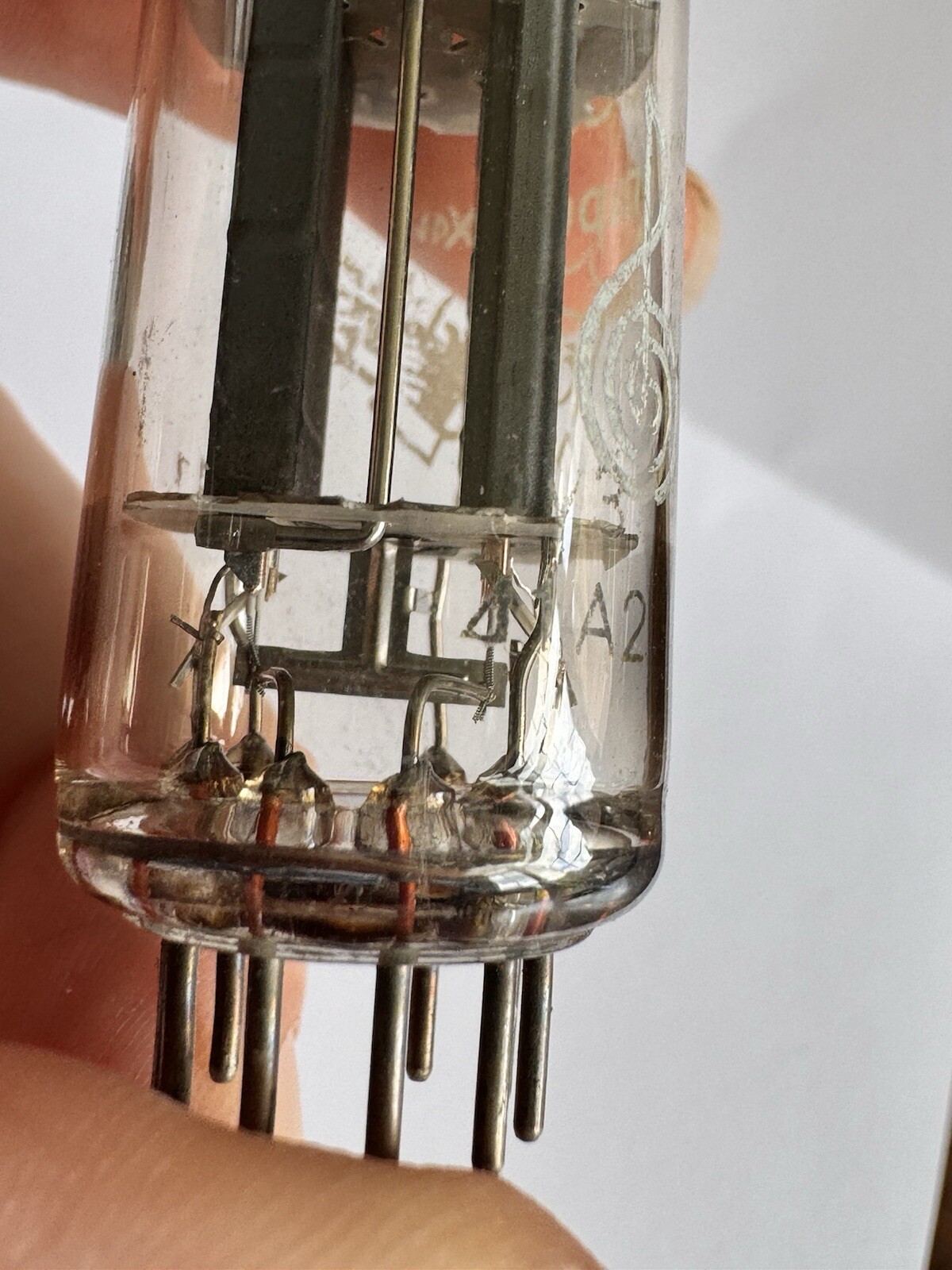 Match Pair AMPEREX 7062 E180CC BUGLE BOY Treble Clef Heerlan Δ1A2 Grails Nos