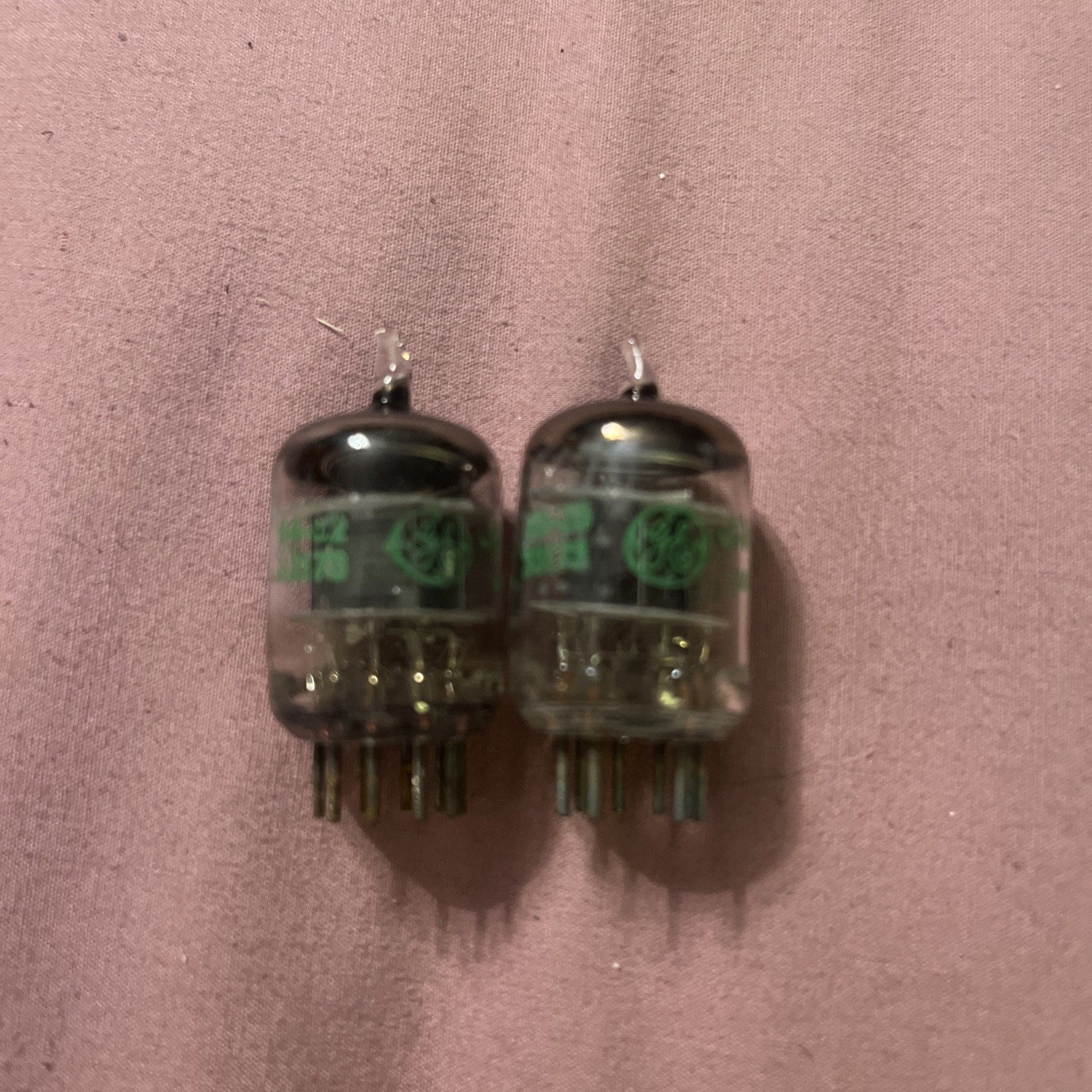 JAN 5670W GE PAIR 2 VACUUM TUBE GUITAR AMP RADIO PART