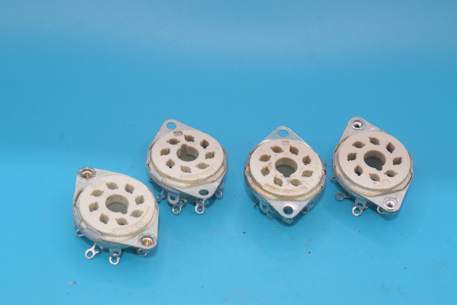 4x Antique Sockets – Octal 8-Pin Panel Mount – Tube Amp Socket