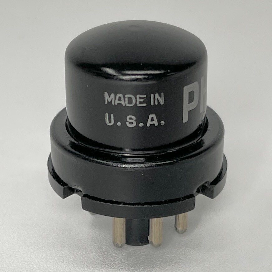 (1) Tested Balanced Philips 6H6 Tube Twin Diode Black Metal Tube