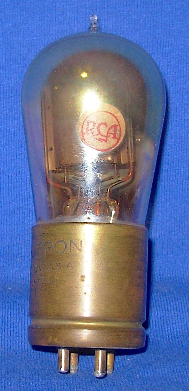 Strong RCA UV201A Brass Base Tipped Rainbow Vacuum Tube