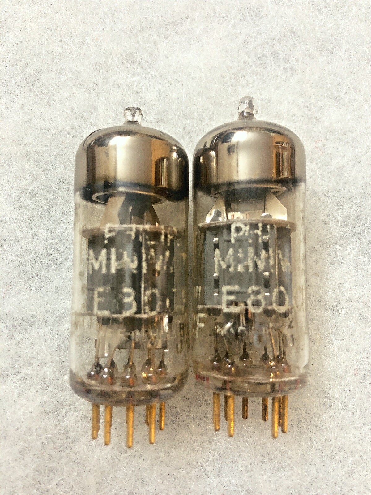 Philips Miniwatt E80CF 6U8 6BL8 ECF82 ECF80 Gold Pins Pinched Waist NOS Tested