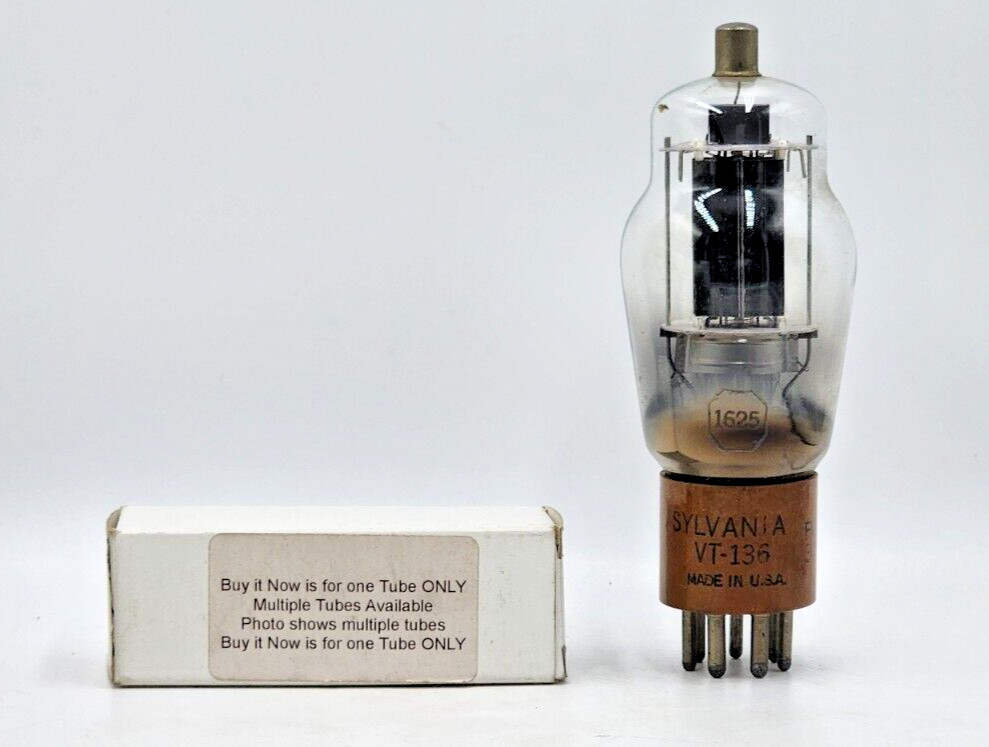 1625 VT-136 Tube New (New Old Stock) Test New 1 Year Warranty