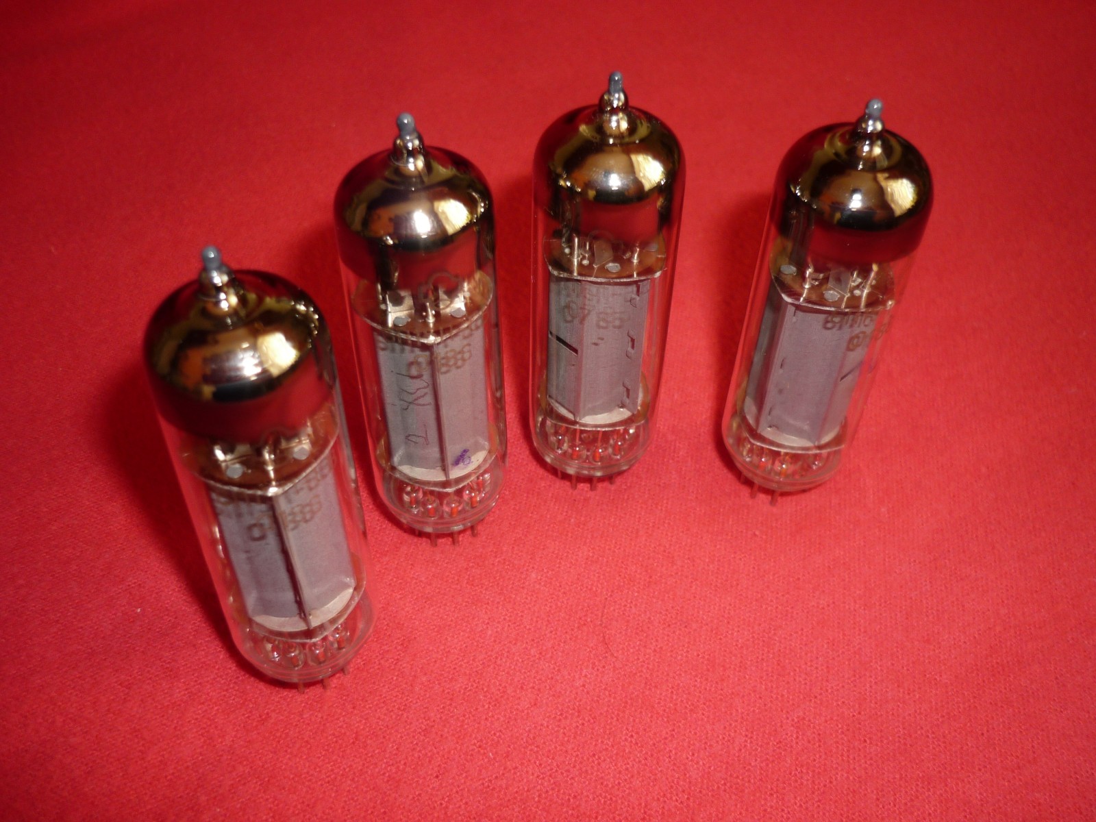 4pcs. 6P15P-EV / 6П15П-ЕВ ~ EL83 Pentode tubes NEW. OTK. MILITARY. DATE 1980s