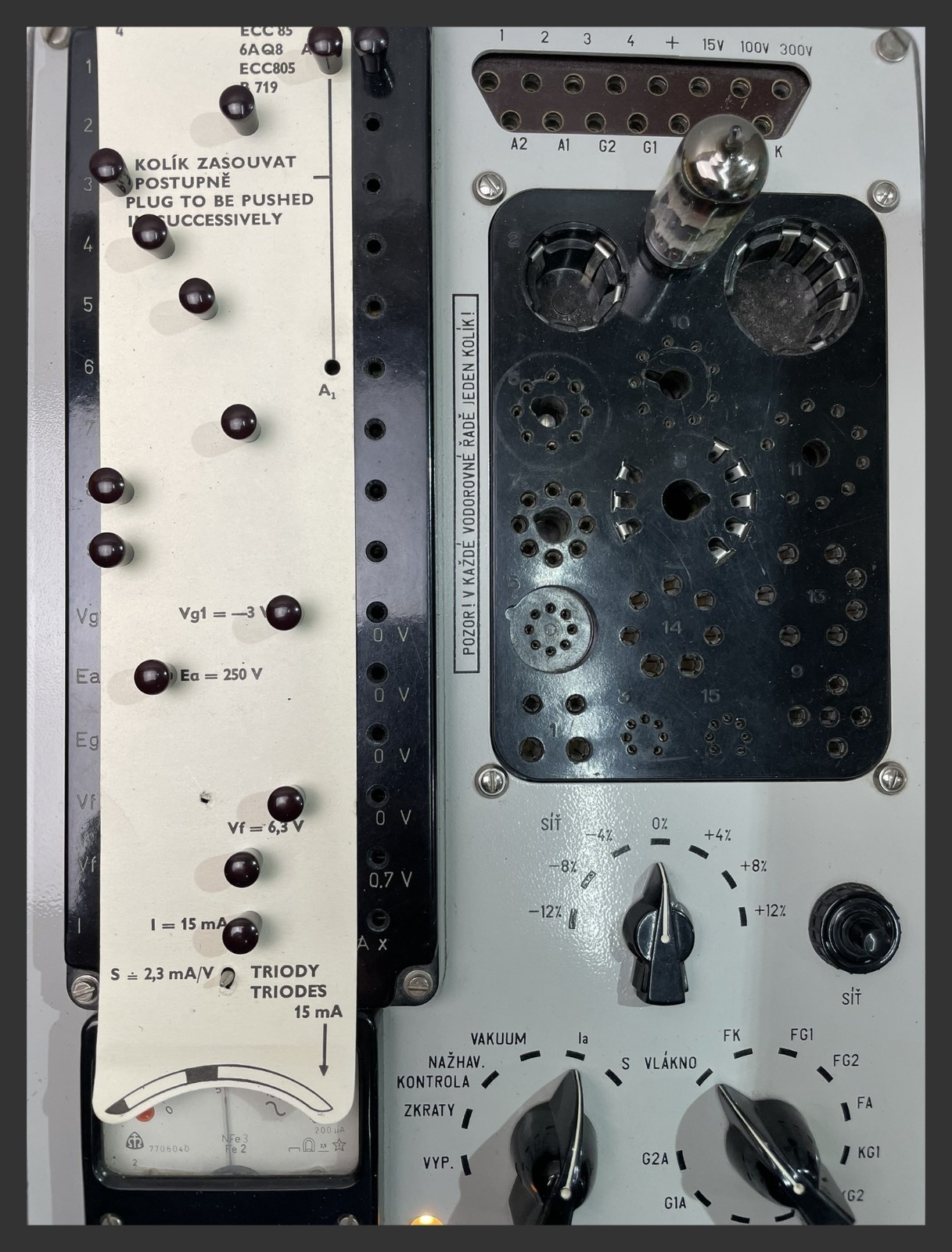 1 x NOS Tungsram ECC85 6AQ8 Test V. Strong Dual Triode Preamp Audio Vacuum Tube