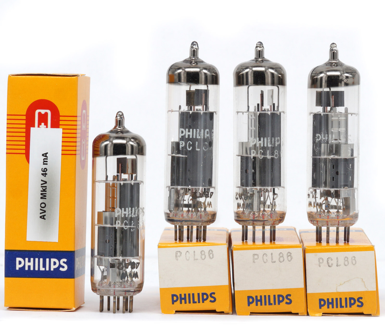 MATCHED QUAD PCL86 PHILIPS NOS HOLLAND Tube Valve Valvula Röhre 진공관 真空管 电子管