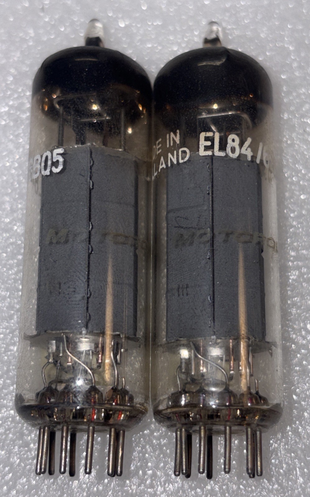 Matched Pair Amperex Motorola 6BQ5 EL84 D-Getter Vacuum Tubes TV7 Strong RX3