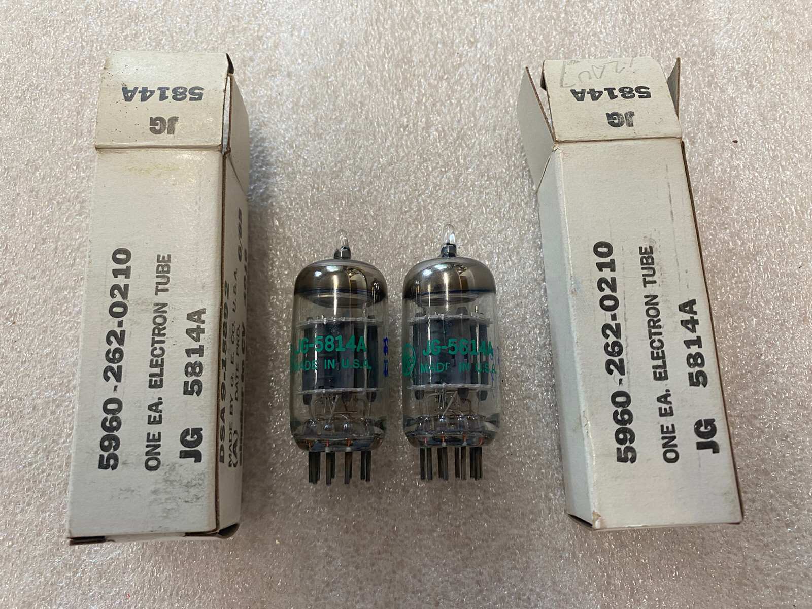 NOS NIB GE JG-5814A 12AU7 ECC82 Low Noise Preamp Tubes Matching Codes