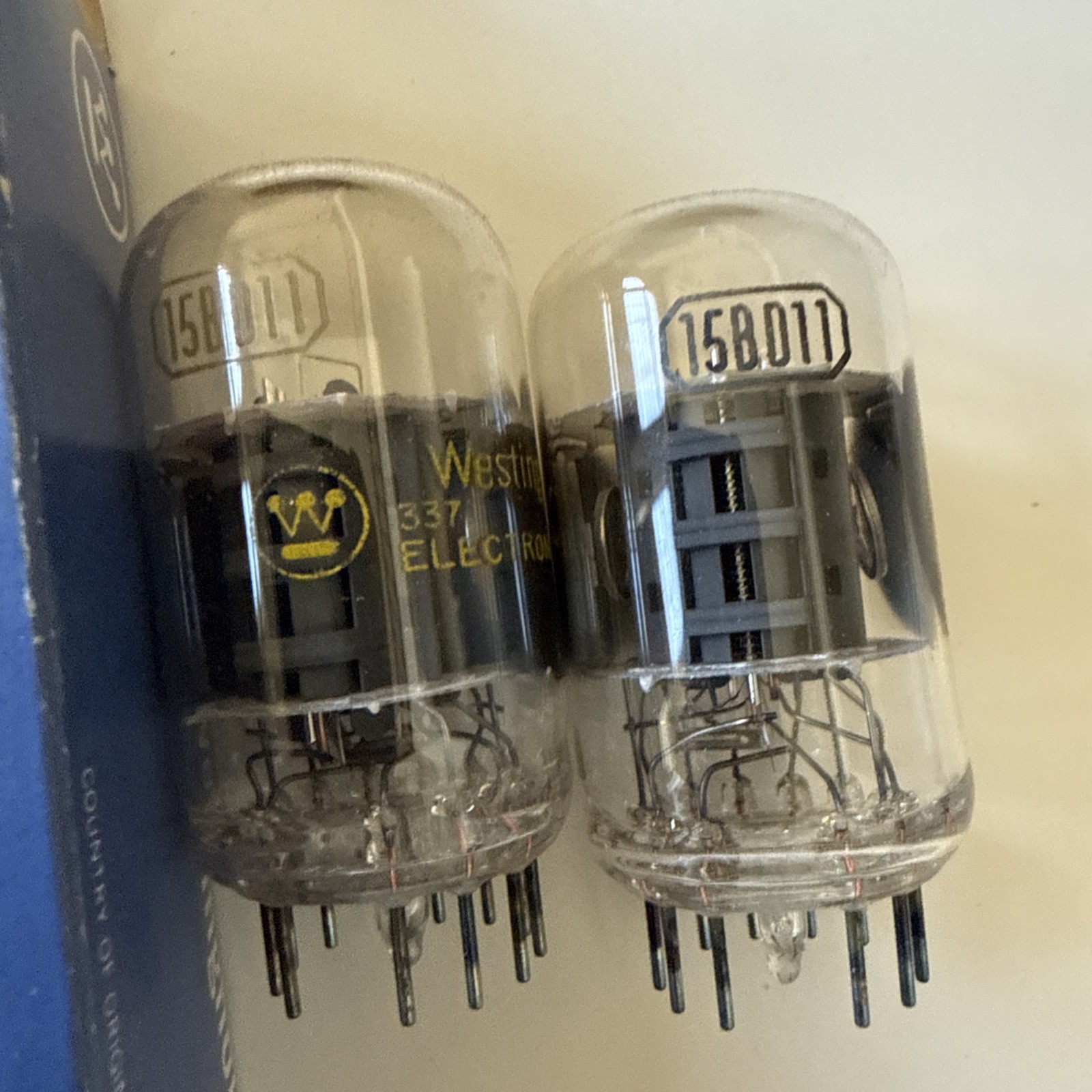 Pair Of 15BD11A Westinghouse Twin Triode Pentode Tube NOS Tu15