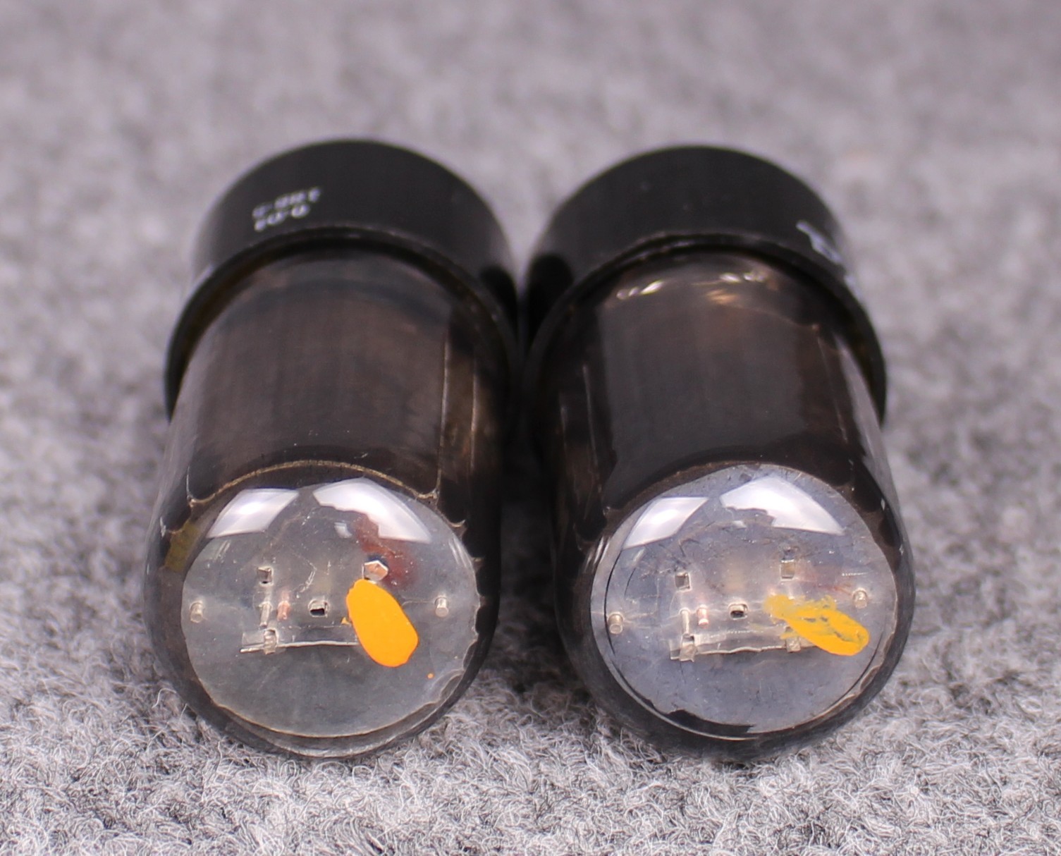 (2) MATCHED NOS/NIB GE 6V6GT SELECTED Low Noise Tubes ~Smoked Glass TEST STRONG!