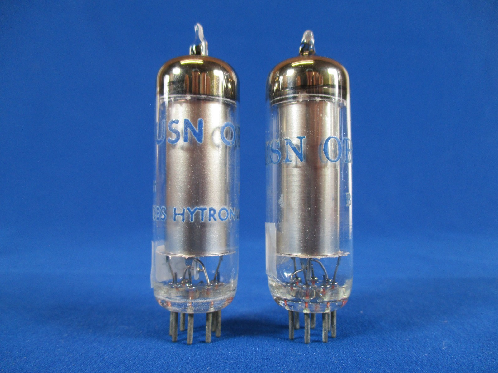 CBS Hytron 0B2WA Vacuum Tubes Pair Military Grade Voltage Regulator TV-7 Tested