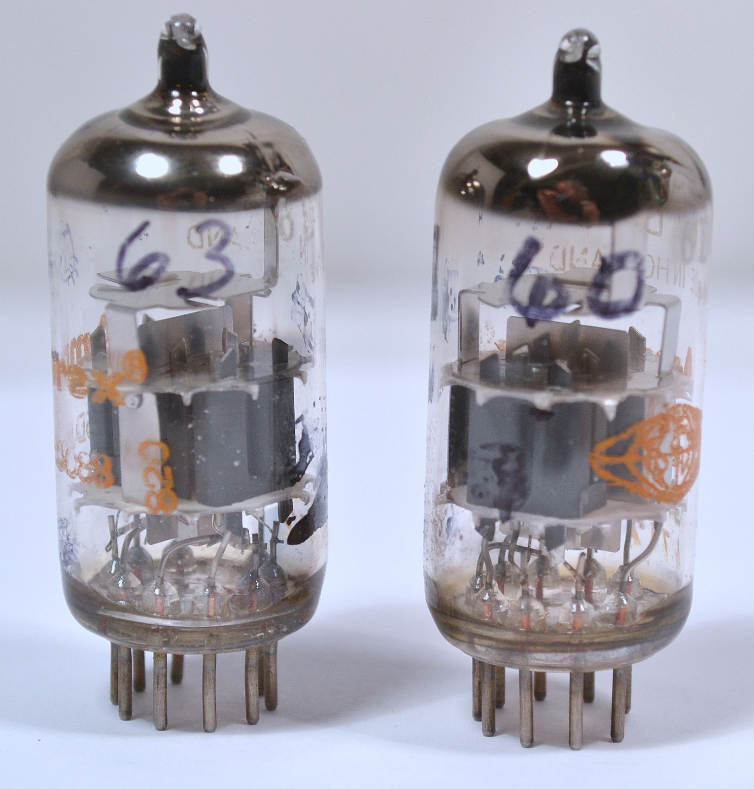 6DJ8 AMPEREX 6922 ECC88 TRIODE MATCHED 90% GLOBE HOLLAND AUDIO AMPLIFIER TUBE S