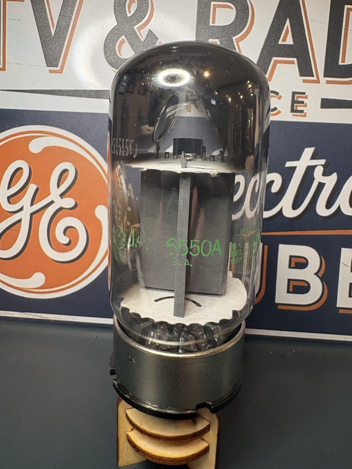 JAN GE General Electric 6550A 3 Getter Vacuum Tube TV7&Maxi Test Strong NOS NIB£