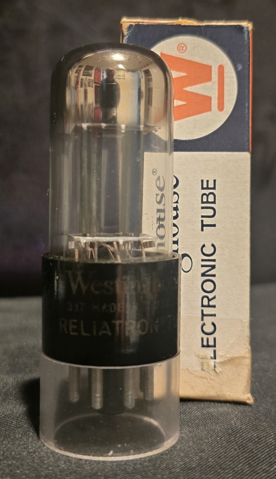 WESTINGHOUSE 6SN7 GT TUBE 1960s LEGENDARY CHROME DOME GOLD LABEL BAD BOY NIB
