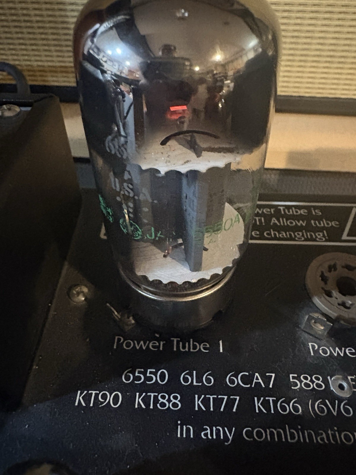 JAN GE General Electric 6550A 3 Getter Vacuum Tube TV7&Maxi Test Strong NOS NIB£