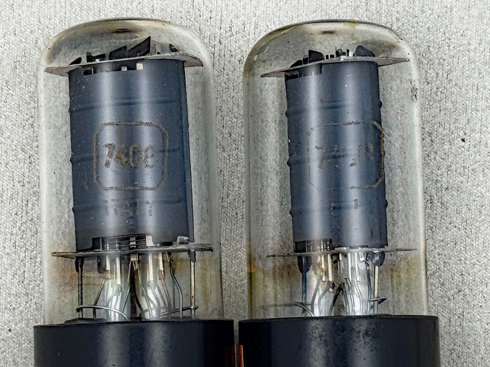 (2) GE Harman/Kardon 7408 Power Tubes Made In Italy Dual Ring Getters Strong