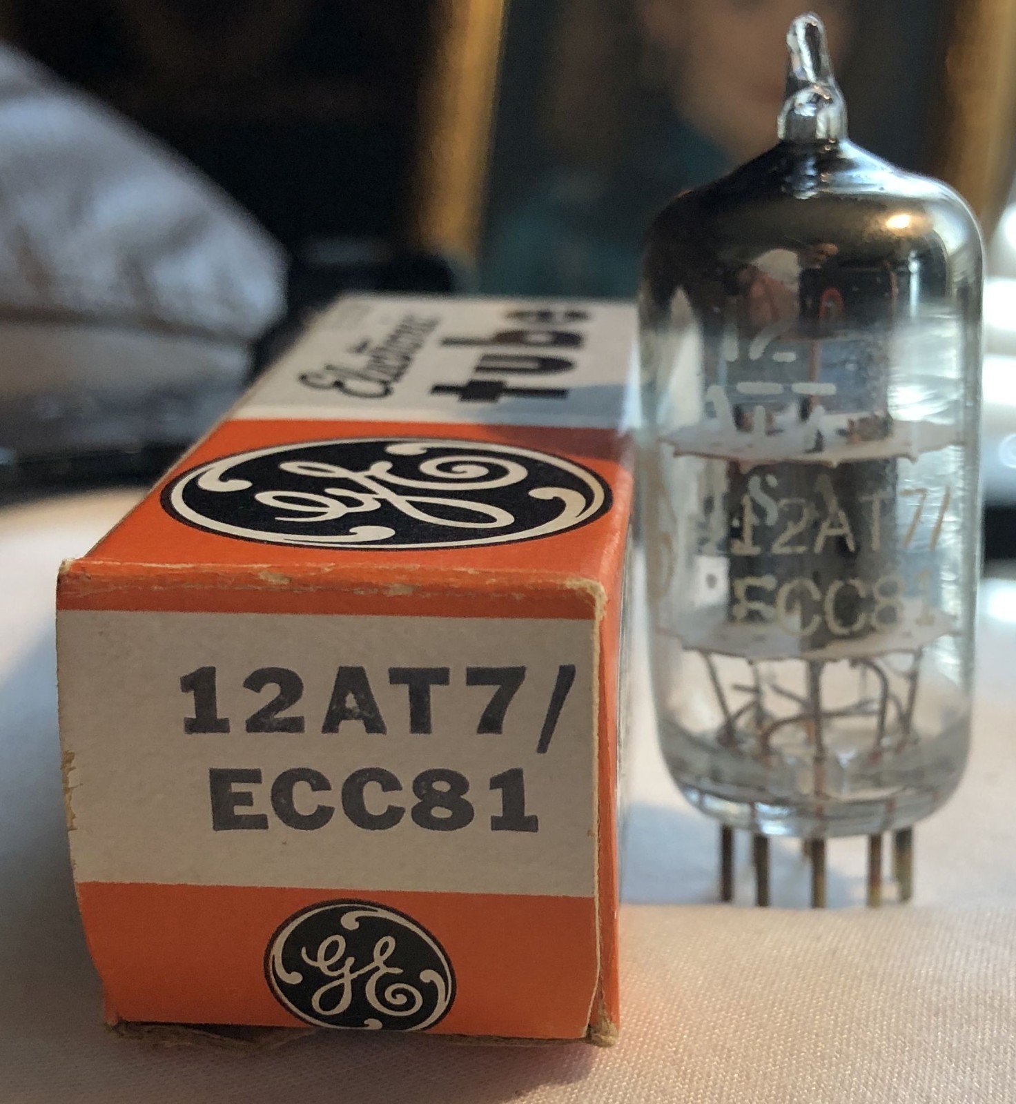 1ea GE 12AT7/ECC81 Vacuum Tube. NIB. USA. Double Triode