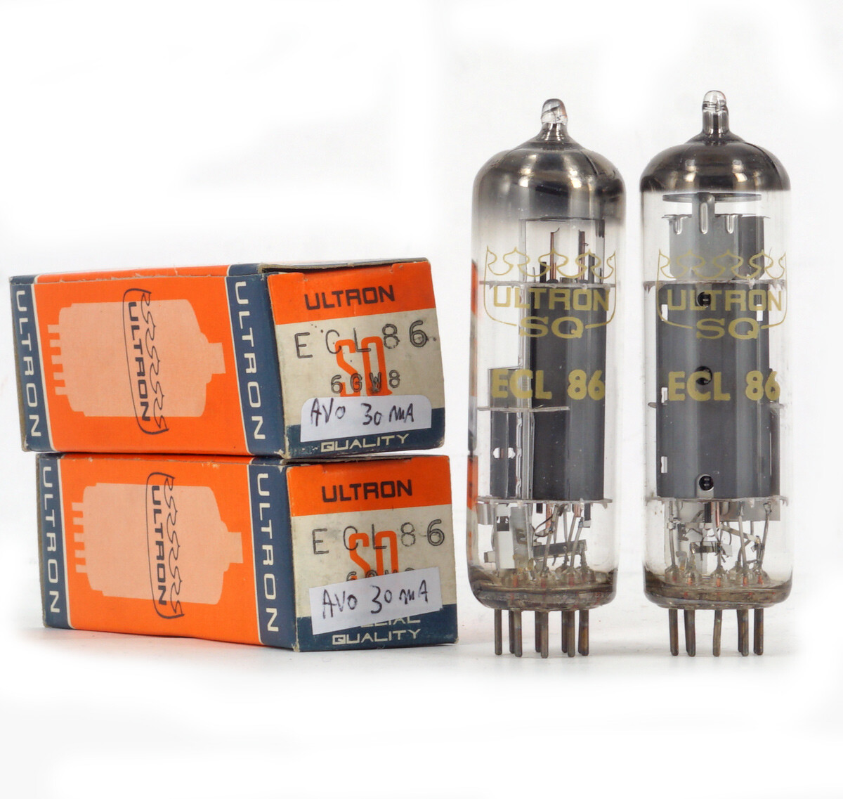 MATCHED PAIR ECL86/6GW8 ULTRON SQ NOS FRANCE Tube Röhre Valvola Valve 진공관 真空管 *