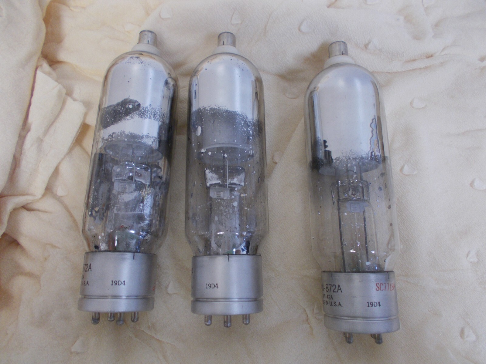 Lot of 3 PCS MATCHED GE JAN-872A VT-42A 872 Tube Seller USA Box#34