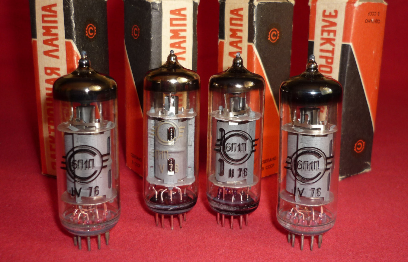 4pcs. 6P1P / 6П1П ~ 6P1 China, 6BW6 mini Beam Power Pentode NEW. Svetlana 1976
