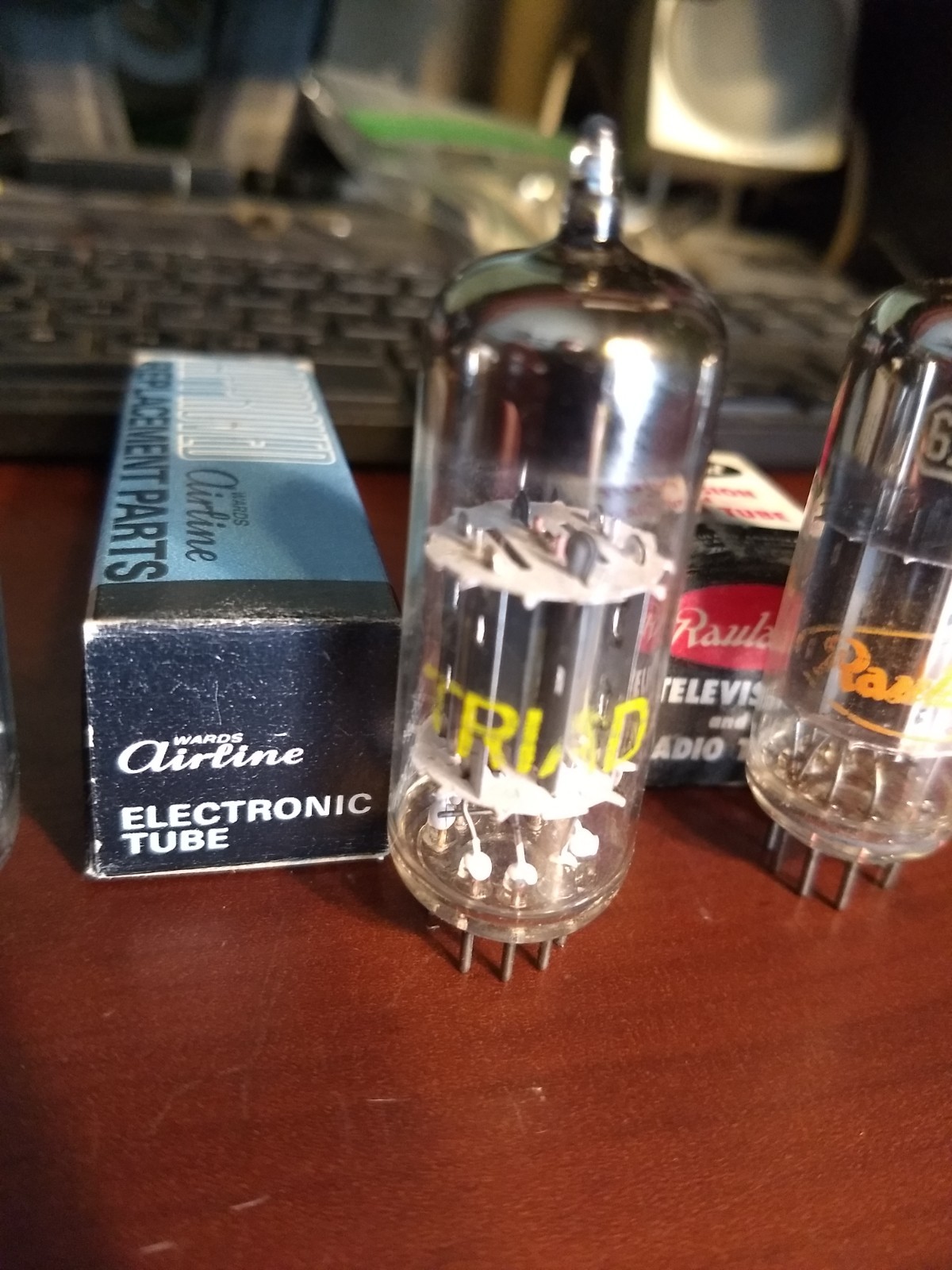 lot of 3 = Rauland Triad Dynascan GE 6BN8 Vacuum tubes double triode – NOS/NIB