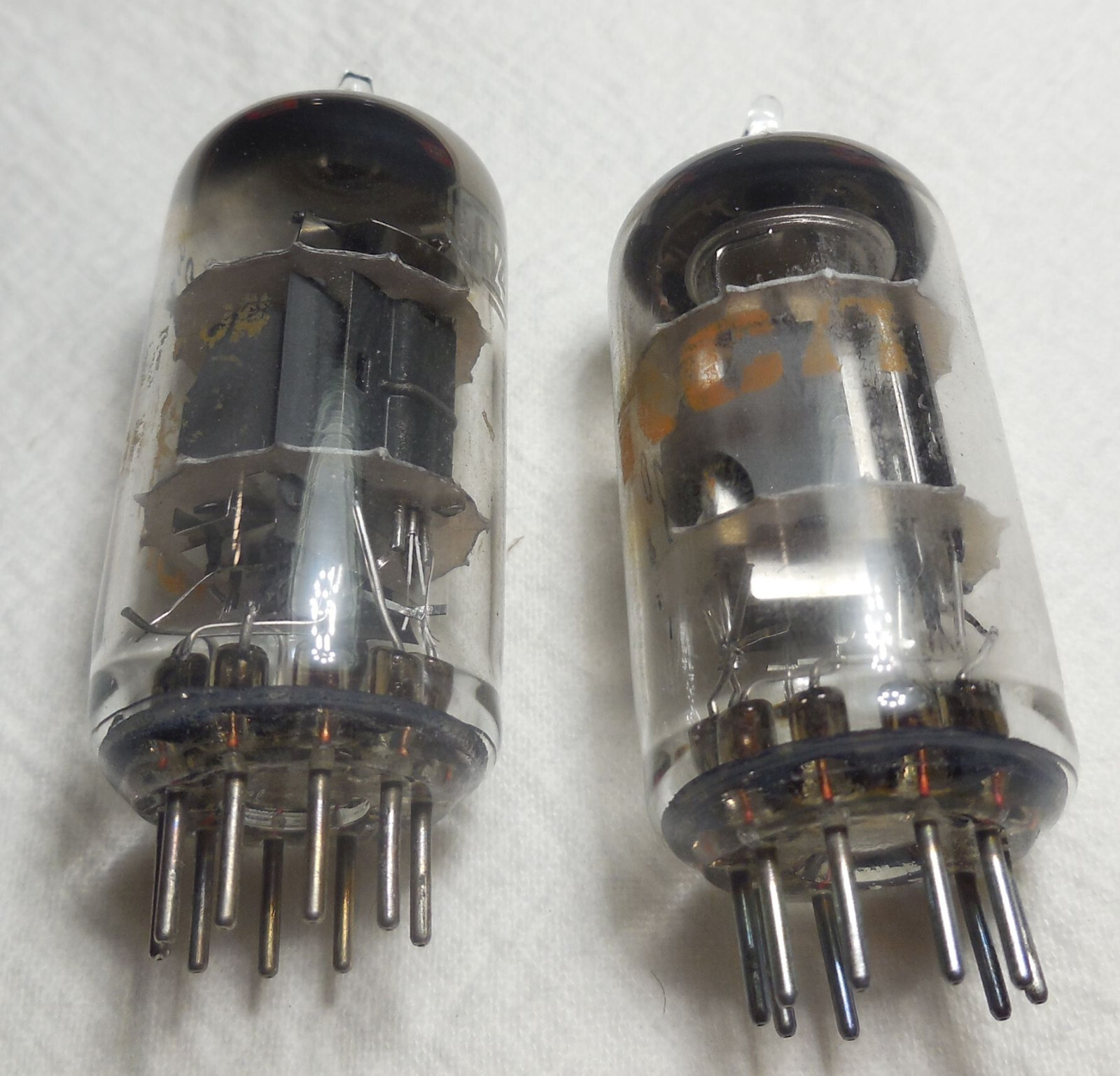 Qty(2) USED RCA 6AZ8 Vacuum Tubes B&K747 gm: 108/88 & 80/91